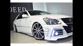 18クラウンアスリート60th 108万円 スピンドルエアロ WORK19AW 車高調 ローダウン 4本出しマフラー 2006年 7万7千km 2500cc TOYOTA カスタム例