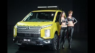 【大阪オートメッセ 2019】三菱自動車、イエローカラーの新型「デリカD:5」“特別カスタム仕様”初公開