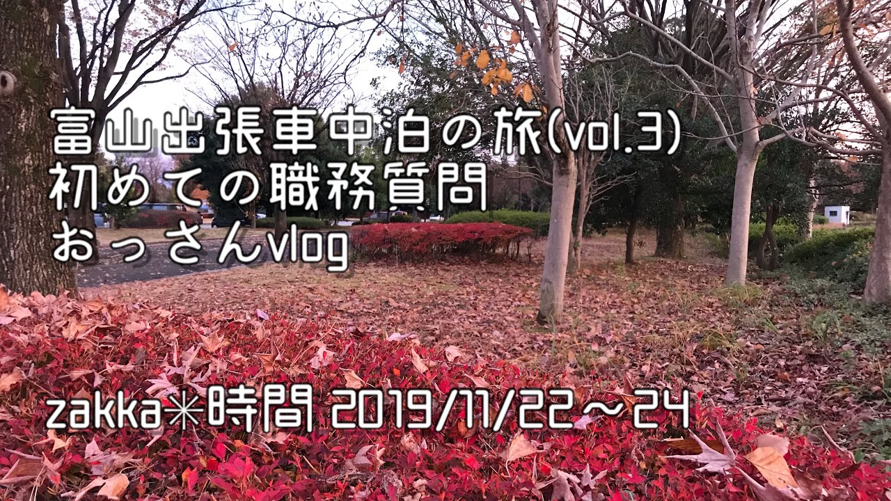 【職質】富山出張車中泊の旅2019秋(vol.3)〜ハイゼットカーゴで車中泊№24