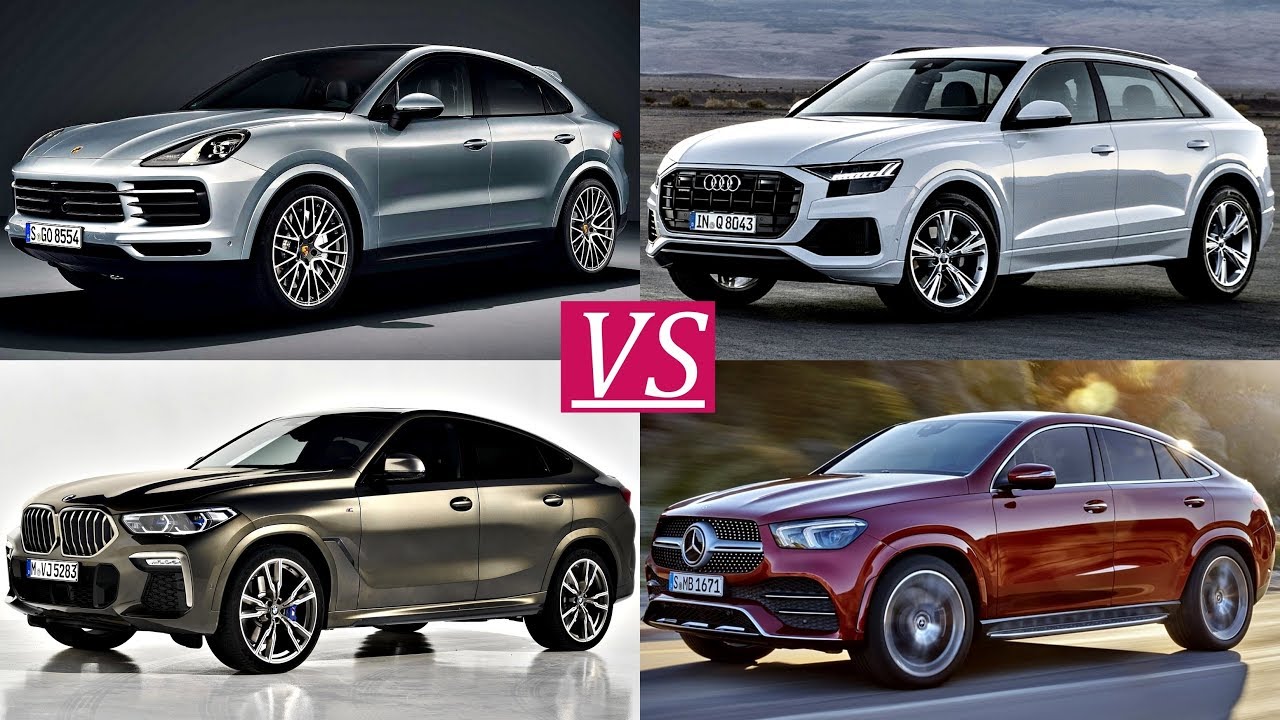 2020 BMW X6 vs Cayenne Coupe vs Gle Coupe vs Q8. Top Rated luxury SUVs Coupe.