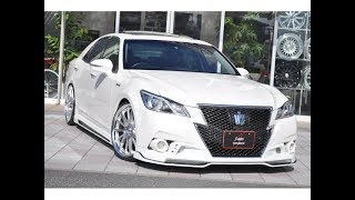 21クラウンハイブリッド 368万円 ROWENエアロ ブリッツ車高調 WALD20AW ローダウン アスリートS 2013年 3万1千km 2500㏄ TOYOTA カスタム例