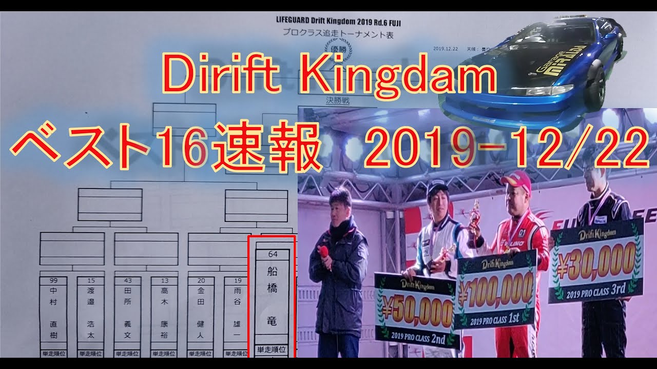 【速報動画】ドリフトキングダム 3位です!DriftKingdam中村直樹さんには勝てず!