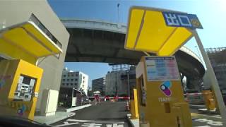 【4K】伊丹空港中央屋上立体駐車場(入庫⇒出庫)大阪府豊中市【車載動画】Rooftop multistory parking lot