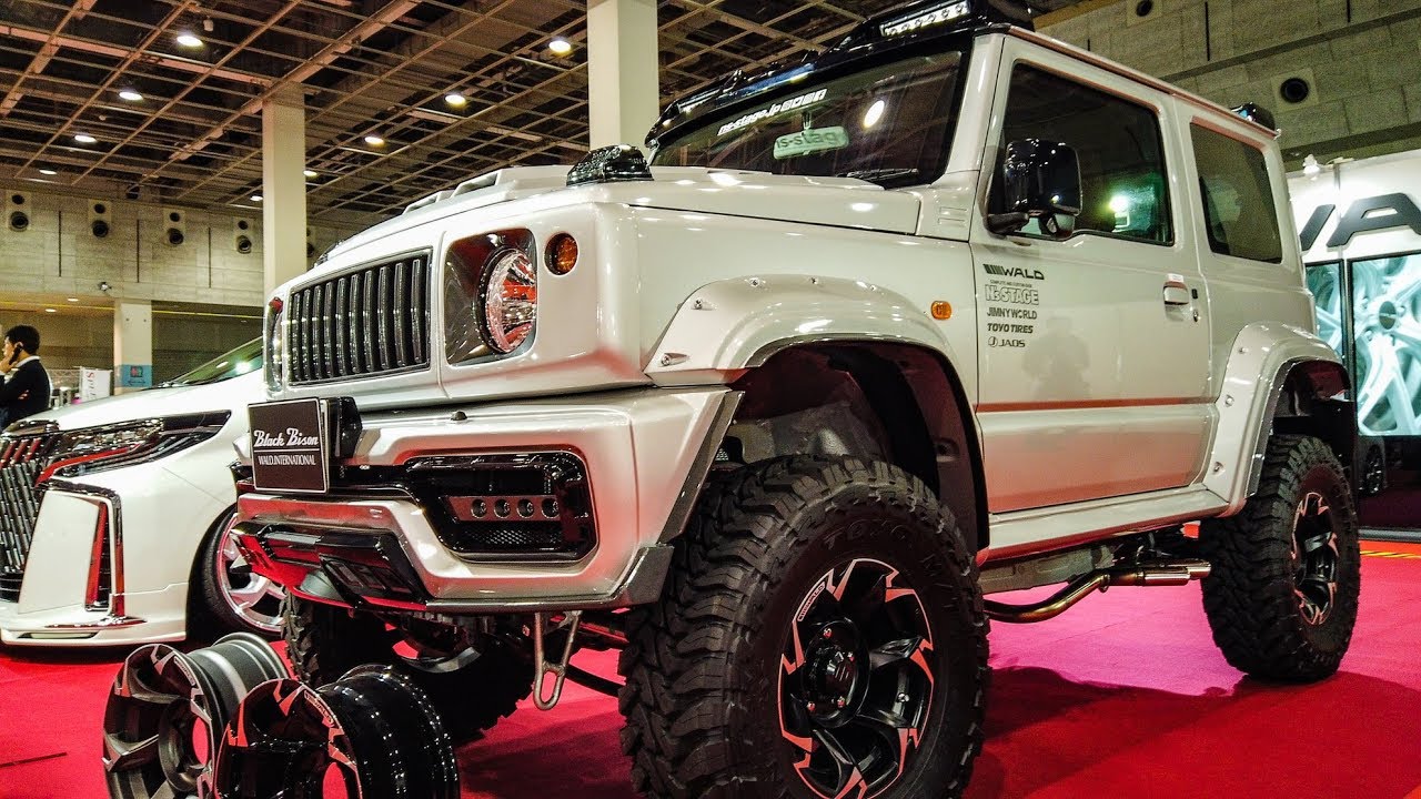 (4K)WALD SUZUKI JIMNY SIERRA BLACK BISON ヴァルド ジムニーシエラ ブラックバイソン – OSAKA MOTOR SHOW 2019