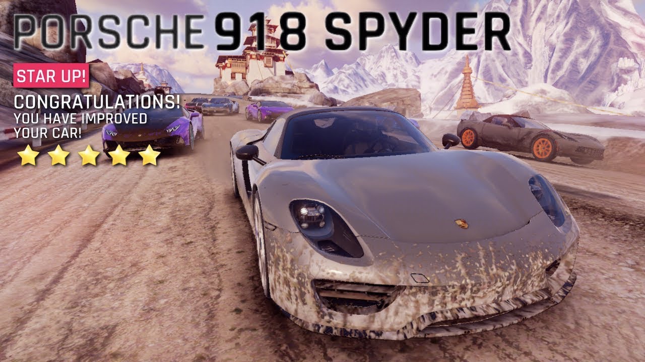 ASPHALT 9: LEGENDS – Porsche 918 Spyder Maxed 5-Stars Unlocked