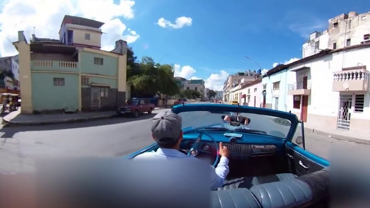 【Anxious videos that went there】Classic car in Cuba２　360°THETA