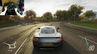 Aston Martin Vanquish / Forza Horizon 4 (Logitech g920 Steering Wheel) Gameplay