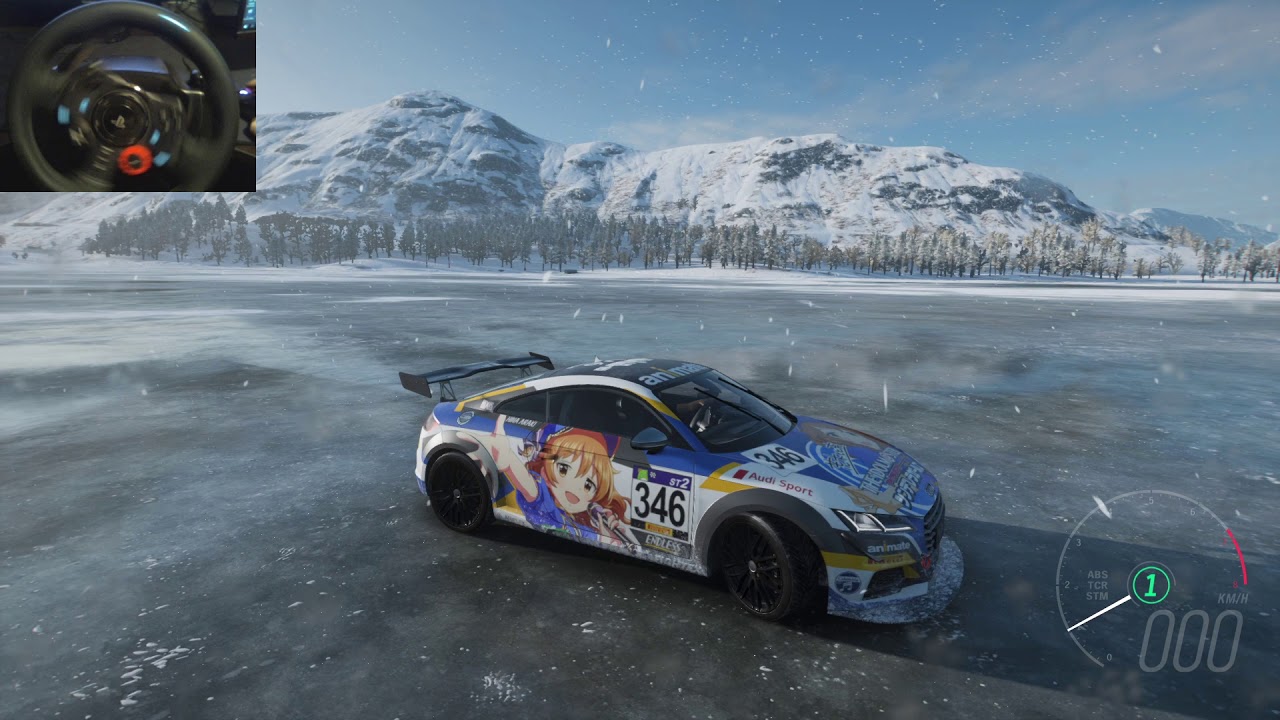 Audi TT RS DRIFT on ice Forza Horizon 4 | Logitech g29 + Wheelcam