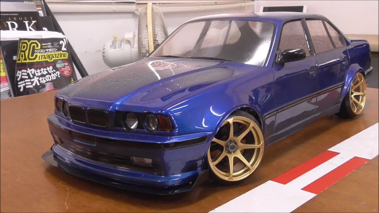 マルちゃん　の２ＷＤ　ドリフト　ニューボディ BMW E34 Sedan　 ＆　走行動画 ＲＷＤ　ＤＲＩＦＴ　ＲＣ