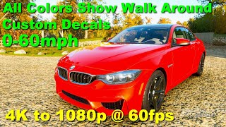 BMW M4 Coupe Colors Show, 0-60 Test & Custom Decals Stunning Graphic 60fps – Forza Horizon 4