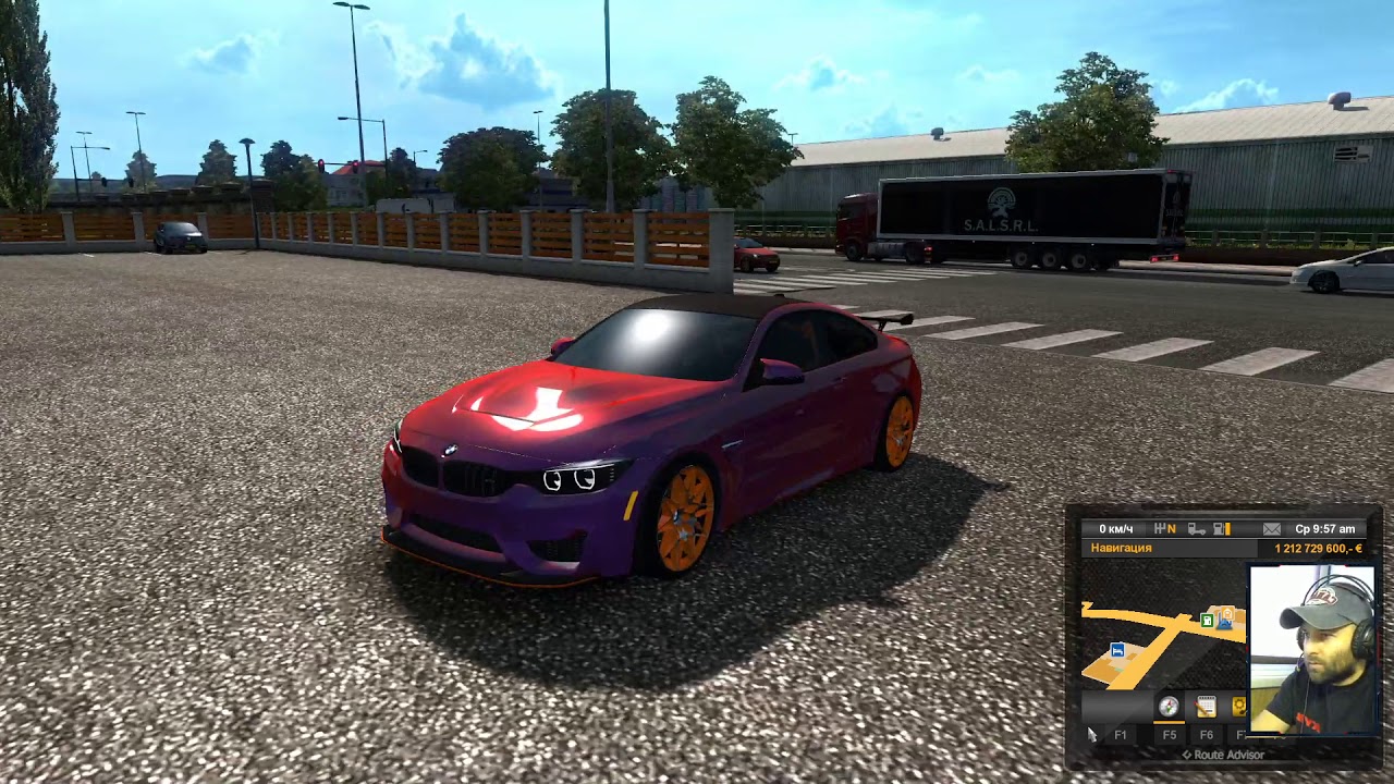 Пушечный BMW M4 GTS Coupe 2016 версия 1.1 для Euro Truck Simulator 2 (v1.35.x, 1.36.x)