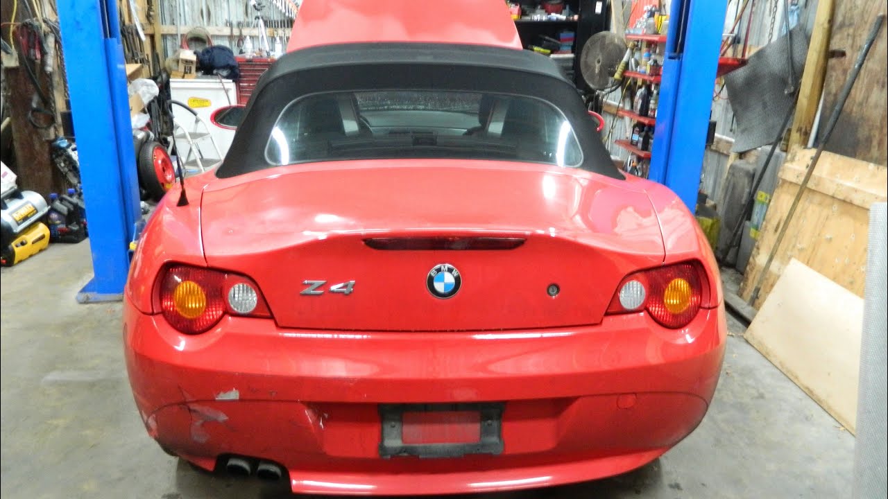 BMW z4 Guard Rail Aftermath