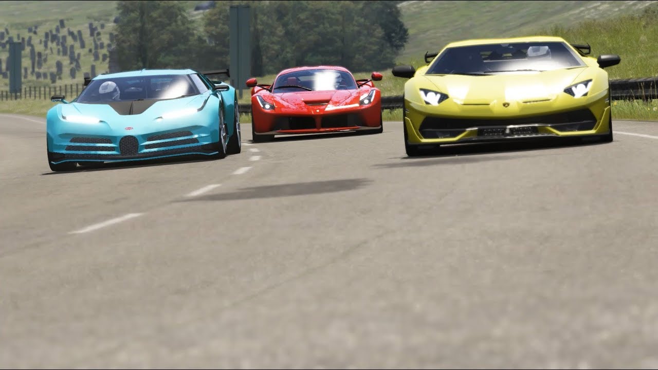 Bugatti Centodieci vs Lamborghini Aventador SVJ vs Ferrari LaFerrari