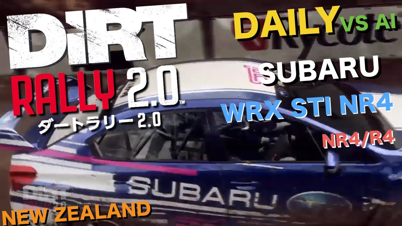 DIRT RALLY 2 DAILY VS AI  NEW ZEALAND SUBARU WRX スバルで走る、