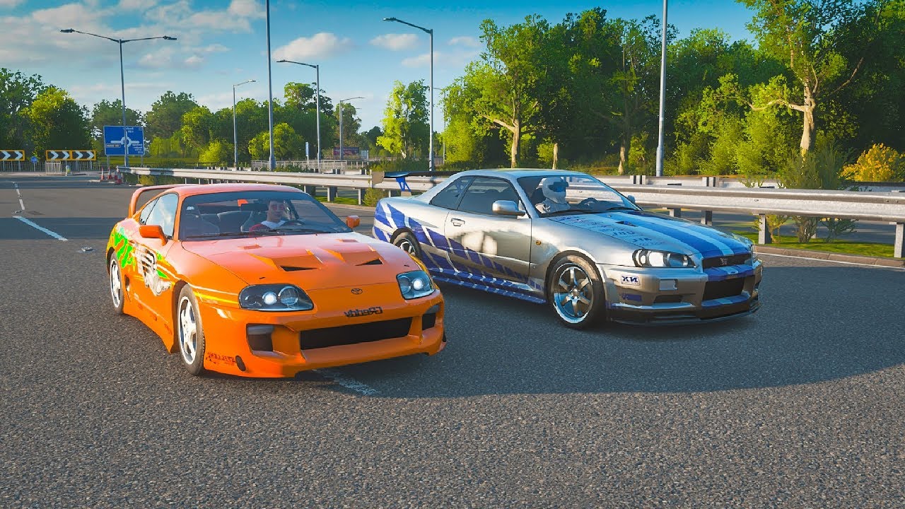 FH4 Drag Race | Toyota Supra vs Nissan GTR R34 Skyline! | Fast & Furious race!