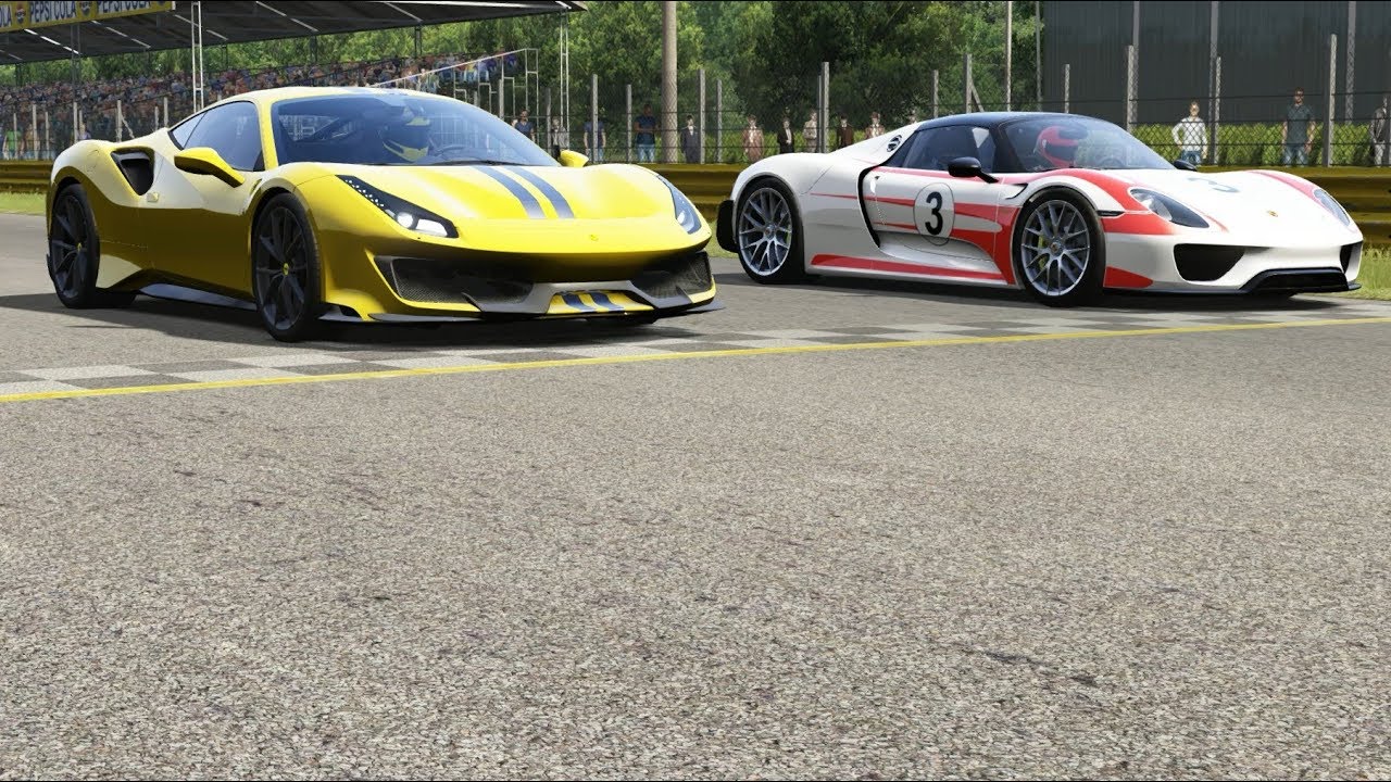 Ferrari 488 Pista vs Porsche 918 Spyder at Laguna Seca