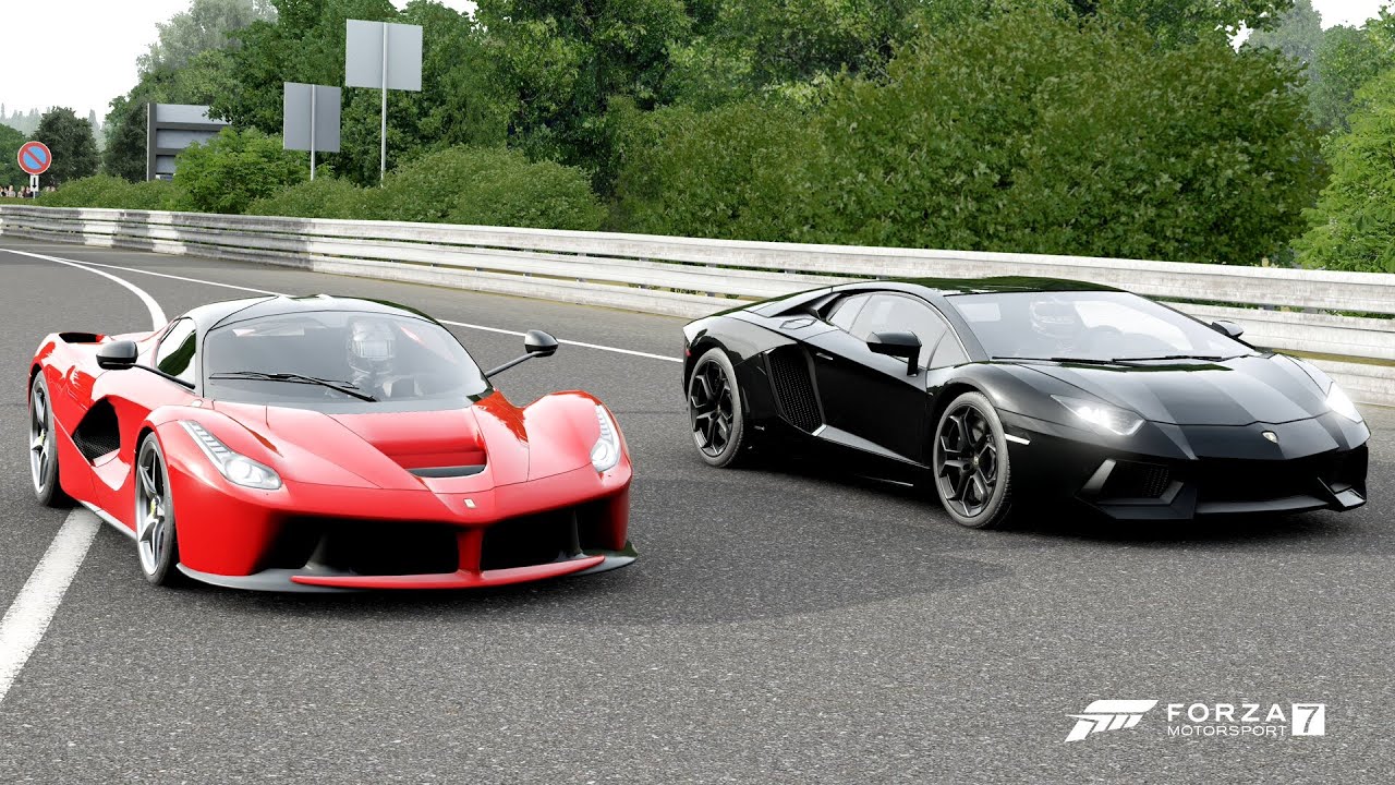 Forza 7 Drag race: LaFerrari vs Lamborghini Aventador Twin-Turbo