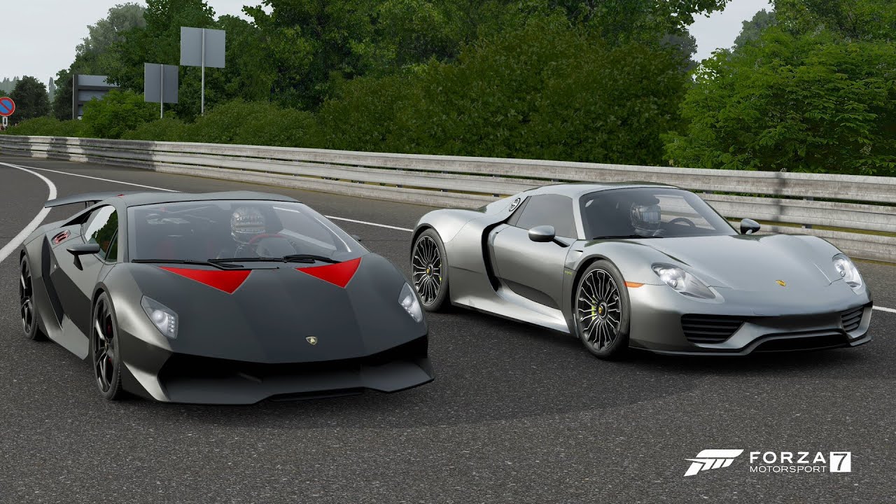 Forza 7 Drag race: Lamborghini Sesto Elemento vs Porsche 918 Spyder (REMATCH)