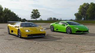 Forza Horizon 4 Drag race – Lamborghini Diablo GTR VS Lamborghini Huracan LP610-4