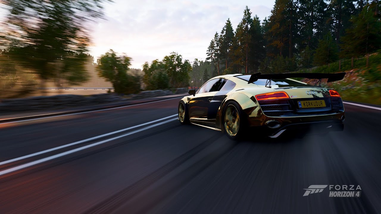 GOLDEN Audi R8 Coupe -  Forza Horizon 4 l FPP TPP Gameplay