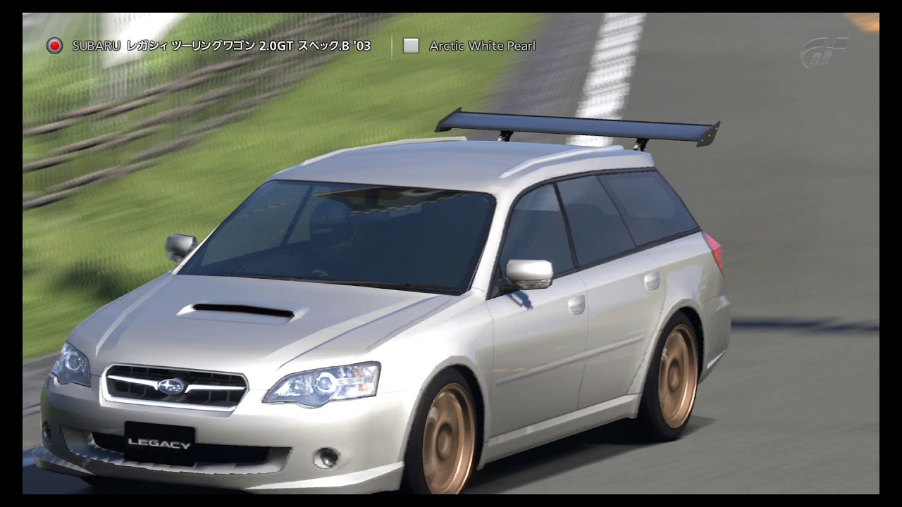 【GT5】 スバル レガシィ ツーリングワゴン 2.0GT スペック.B '03 【DEMO】,Arctic White Pearl