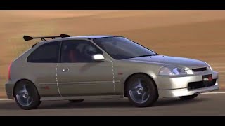 【GT5】 HONDA シビック TYPE R (EK) ’97【DEMO】,Vogue Silver Metallic,ENKEI RP05,