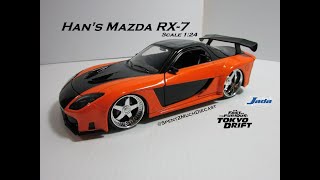 Han’s Mazda RX-7 (veilside) By Jada (Metals Diecast) Fast And Furious Tokyo Drift Scale 1/24 *NEW*