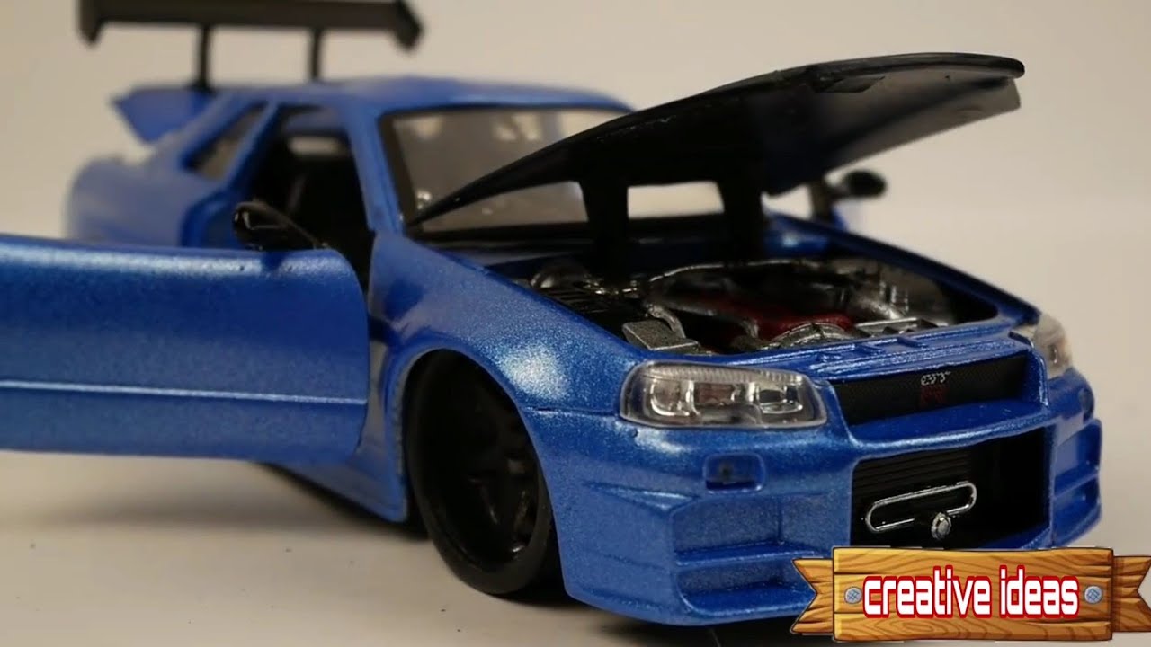Hypnotic Building of a Perfect Tiny Nissan Skyline GTR R34 Step by Step  – Bumblebee Transformers