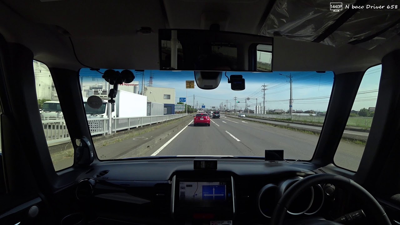 【N-BOX車載】道の駅にのみや～下妻ふれあい公園～常総IC（国道294号線）