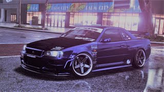 NEED FOR SPEED HEAT NISSAN SKYLINE GTR R34 CUSTOMIZE AND RACE