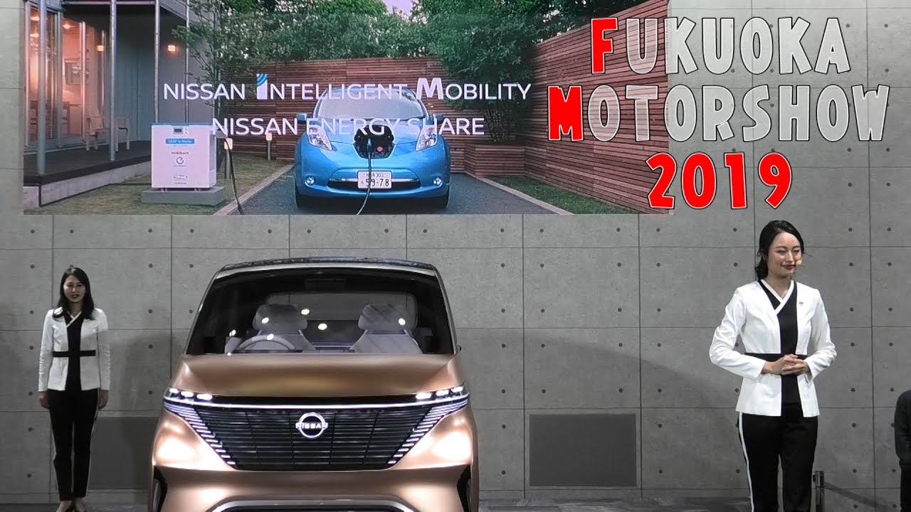 NISSAN編【福岡モーターショー2019inマリメッセ福岡】NISSANのEV車⁈【IMK】IMKのプロモーションはお姉さん素敵すぎた♪