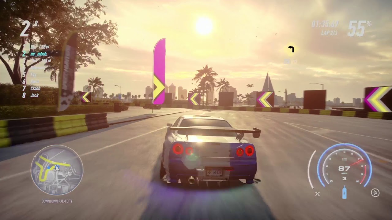Need For Speed Heat - Intense Gameplay Race Nissan GTR R34 [LEVEL HARD] PS4