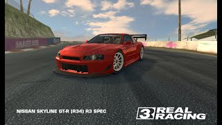 Nissan Skyline GT-R R34 R3 Spec  (Real Racing 3)Race🔥