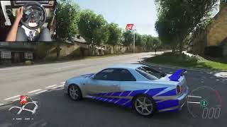 Nissan Skyline R34 GTR – Forza Horizon 4 | Logitech g29 gameplay