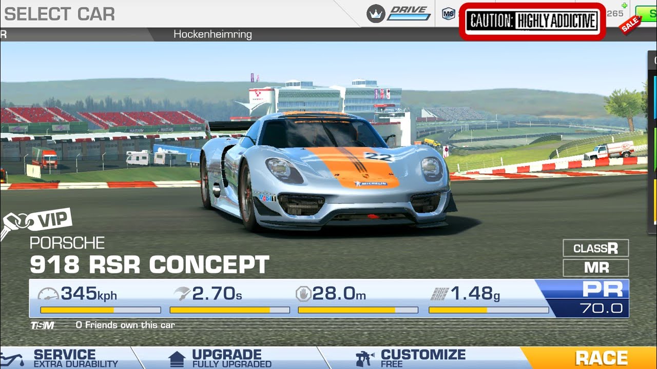 PORSCHE 918 RSR CONCEPT || REAL RACING 3 || TOP SPEED 340+ SUPERCAR GAMEPLAY
