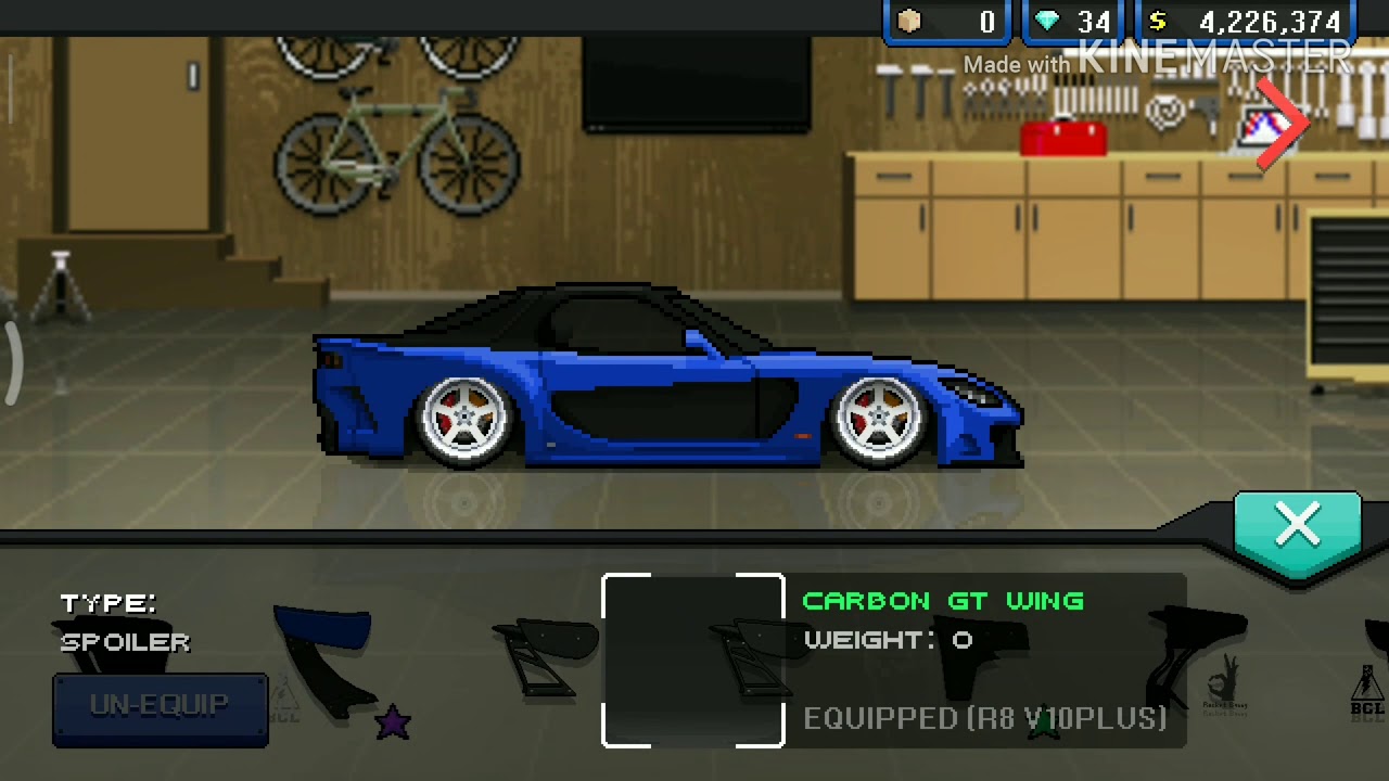 Pixel car racer / How to custom Mazda Rx7 in Tokyo Drift