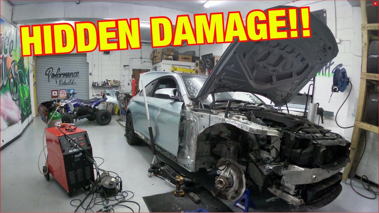 Rebuilding a salvage BMW M4 COPART UK PART 3 (HIDDEN DAMAGE!)