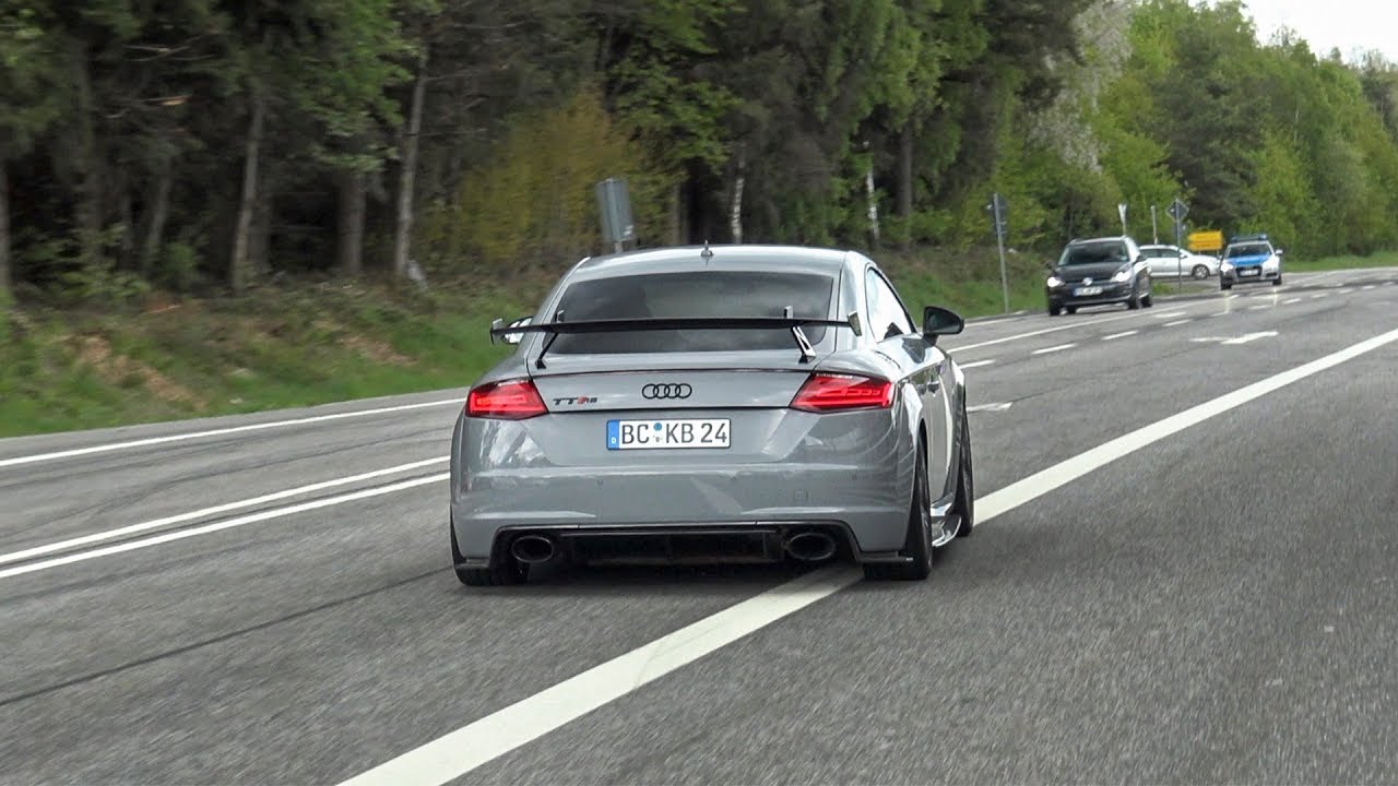 Stage 2 Audi TT RS in action at the Nürburgring! Loud Accelerations, Fly-by etc!