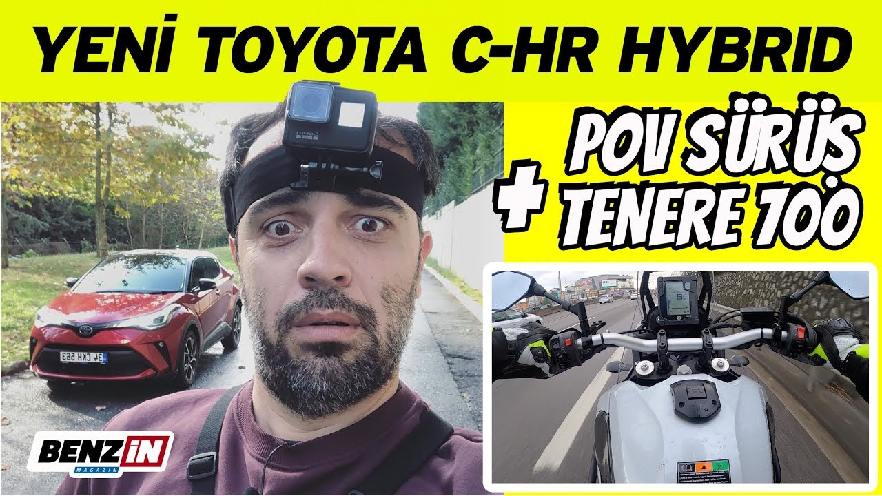 Yeni Toyota C-HR Hybrid POV test sürüşü | Yamaha Tenere 700 | Ne fark var?