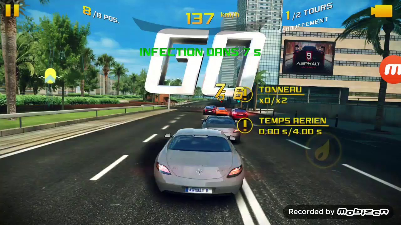 mercedes benz sls amg asphalt 8 barcelona