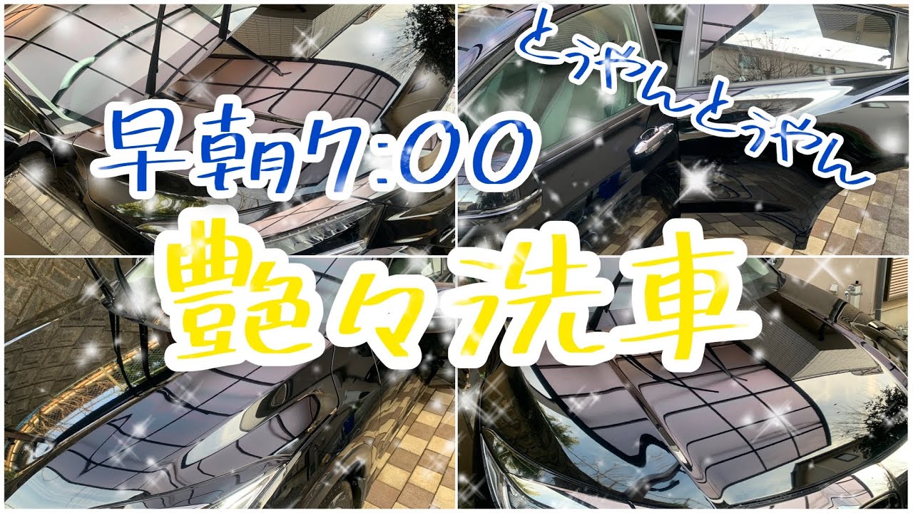 【洗車動画】　早朝７時から、気温３度の中洗車したら、艶々になった代償に指先凍えた　洗車のやり方　ホンダ　ヴェゼル