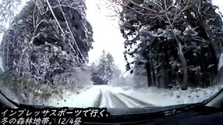 【雪国の日常】インプレッサスポーツで行く冬の森林地帯