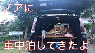 ノアでベッドキットを自作して家族で車中泊してきたよ