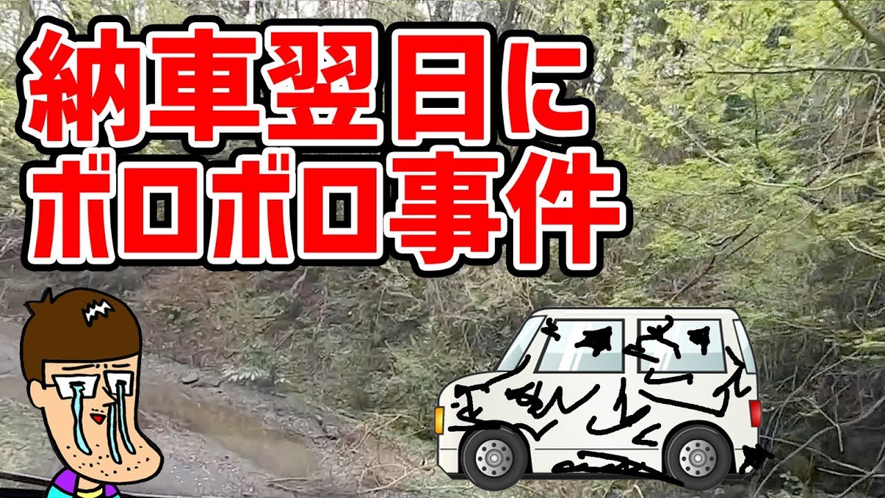 【惨劇】納車翌日の車が山道でボロボロになりました。