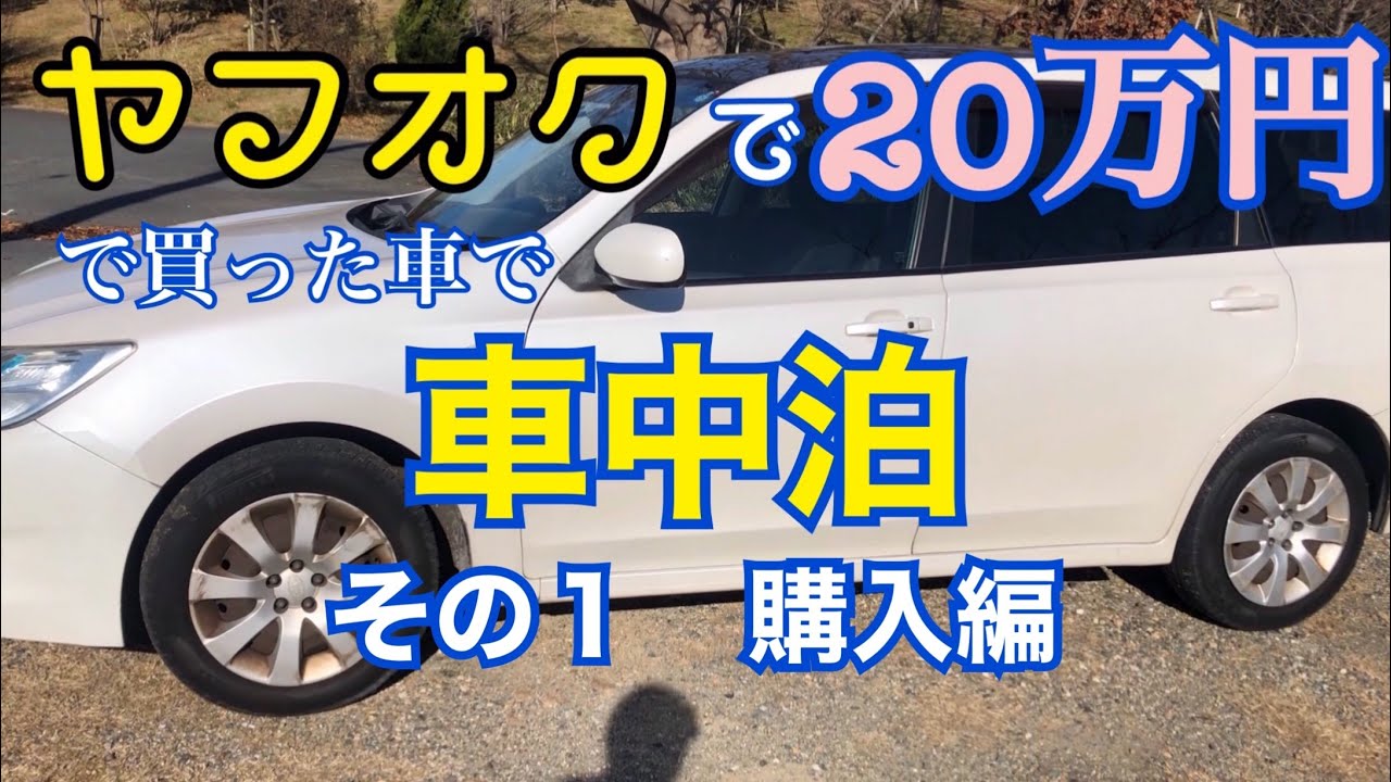 【車中泊】ヤフオクで20万円で買った車で車中泊その１購入編