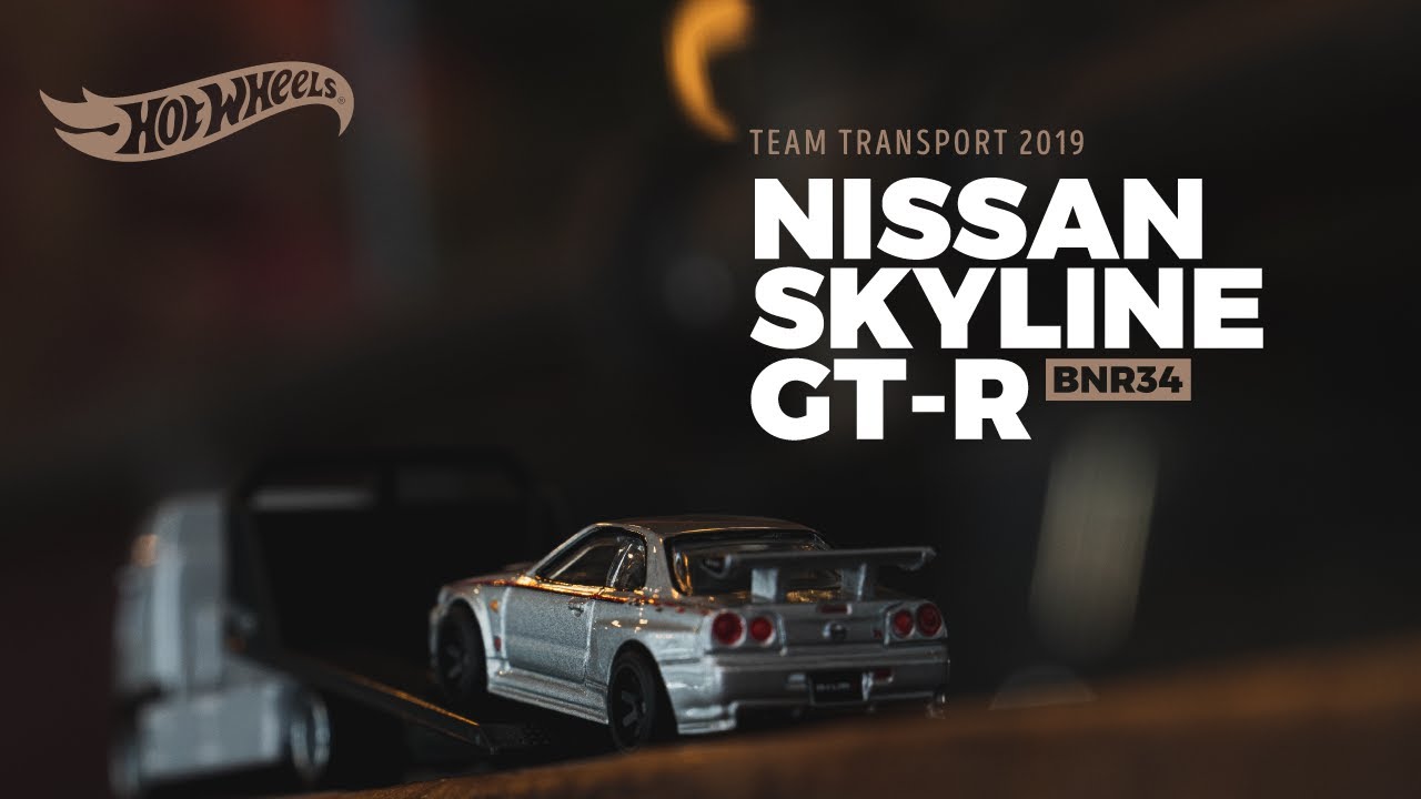 핫휠 팀 트랜스포트 2019 : 닛산 스카이라인 GT-R R34 & 에어로 리프트 : 니스모 Nismo : Nissan Skyline GT-R & Aero Lift