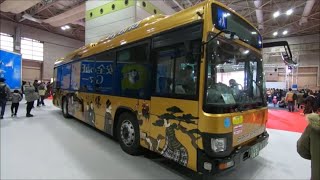 【大阪モーターショー 2019】新・堺シャトルバス（NEW SAKAI SHUTTLE）フルカラー・フルドットLED行先表示器・ハイブリッド・ノンステップの紹介