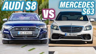 2020 Audi S8 VS Mercedes-AMG S63 – Battle of the V8 Super Sedans! With Sound!