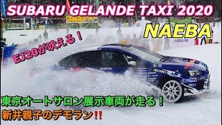 スバル ゲレンデタクシー 2020 苗場 EJ20が吠える！新井親子によるWRX STI デモラン！SUBARU WRX STI SNOW Demo Run!