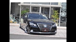 21クラウンマジェスタ 318万円 新品ブリッツ車高調 新品20AW 黒革シート Fバージョン 2014年 7万km 3500㏄ TOYOTA カスタム例